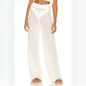 NWT Tularosa Maeve Ivory Crochet Knit Pants – Size M – $168 Retail